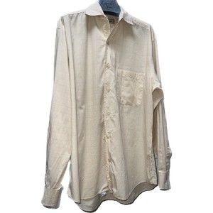 Paul Stuart men plaid Cooper shirt Large, long sleeve,button up,made in Italy